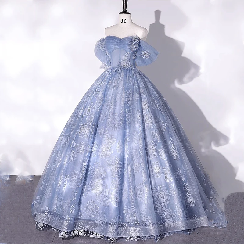 2025 Abiti da ballo glitterati con spalle scoperte Principessa Compleanno scintillante robe de bal Abito da sera formale per le donne Lace Up