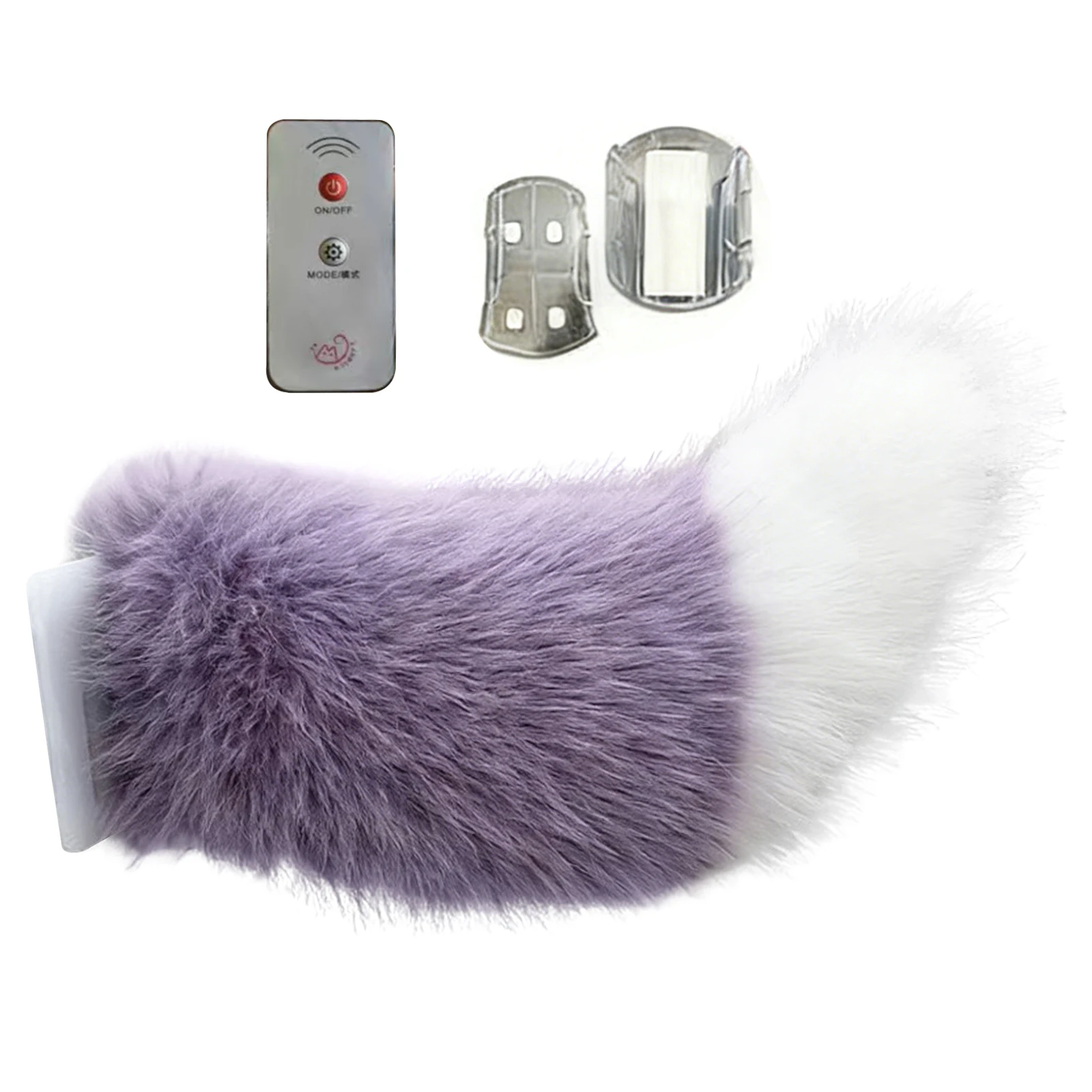 Remote Control Cute Fuzzy Wagging Moving Tail Universal Vehicle Electric Tail Easy To Install for Cars Exterior Decoration