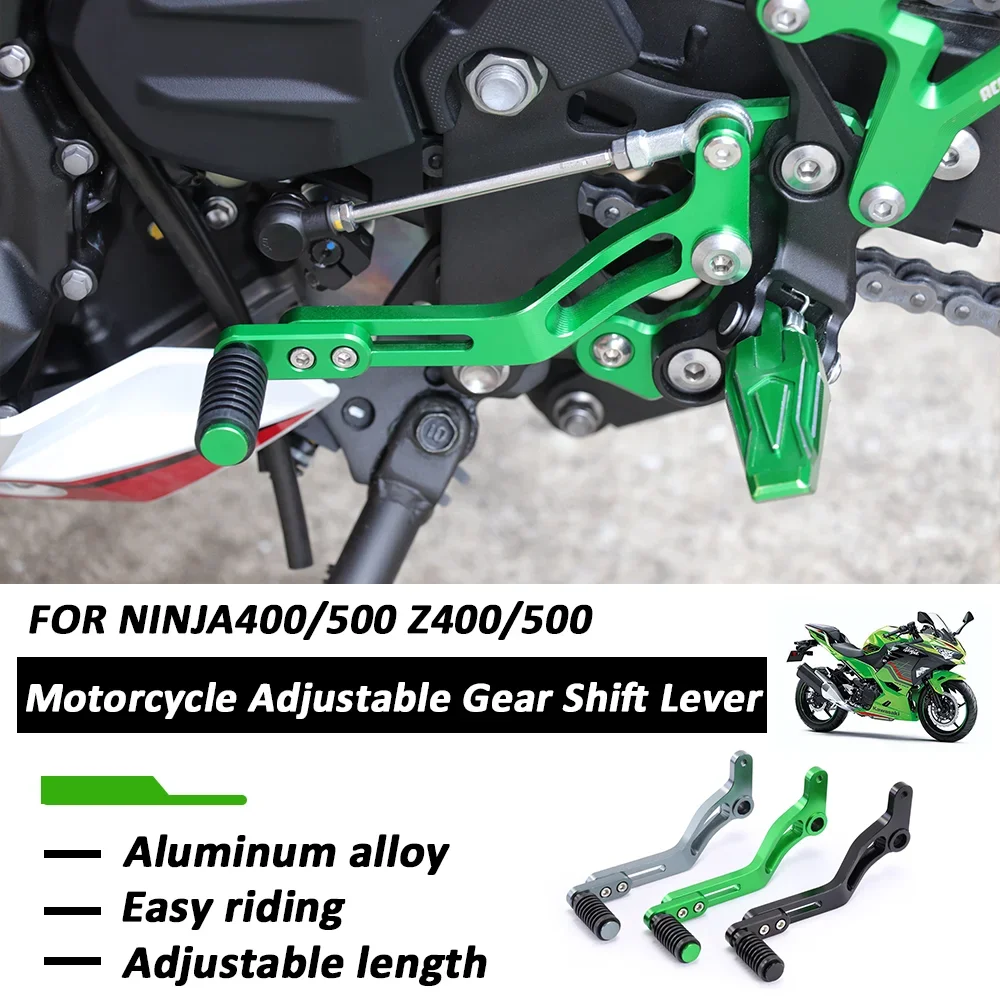 Motorcycle CNC Shifter Pedal Adjustable Gear Shift Lever Accessories for KAWASAKI NINJA 400 500 Ninja400 Ninja500 Z400 Z500