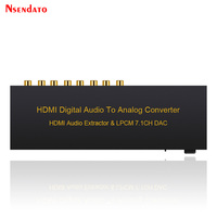 4K HDMI to HDMI Audio Extractor With LPCM 7.1 5.1 CH DAC Converter HDMI Digital Audio SPDIF to Analog Converter For DTS PS3 HDTV