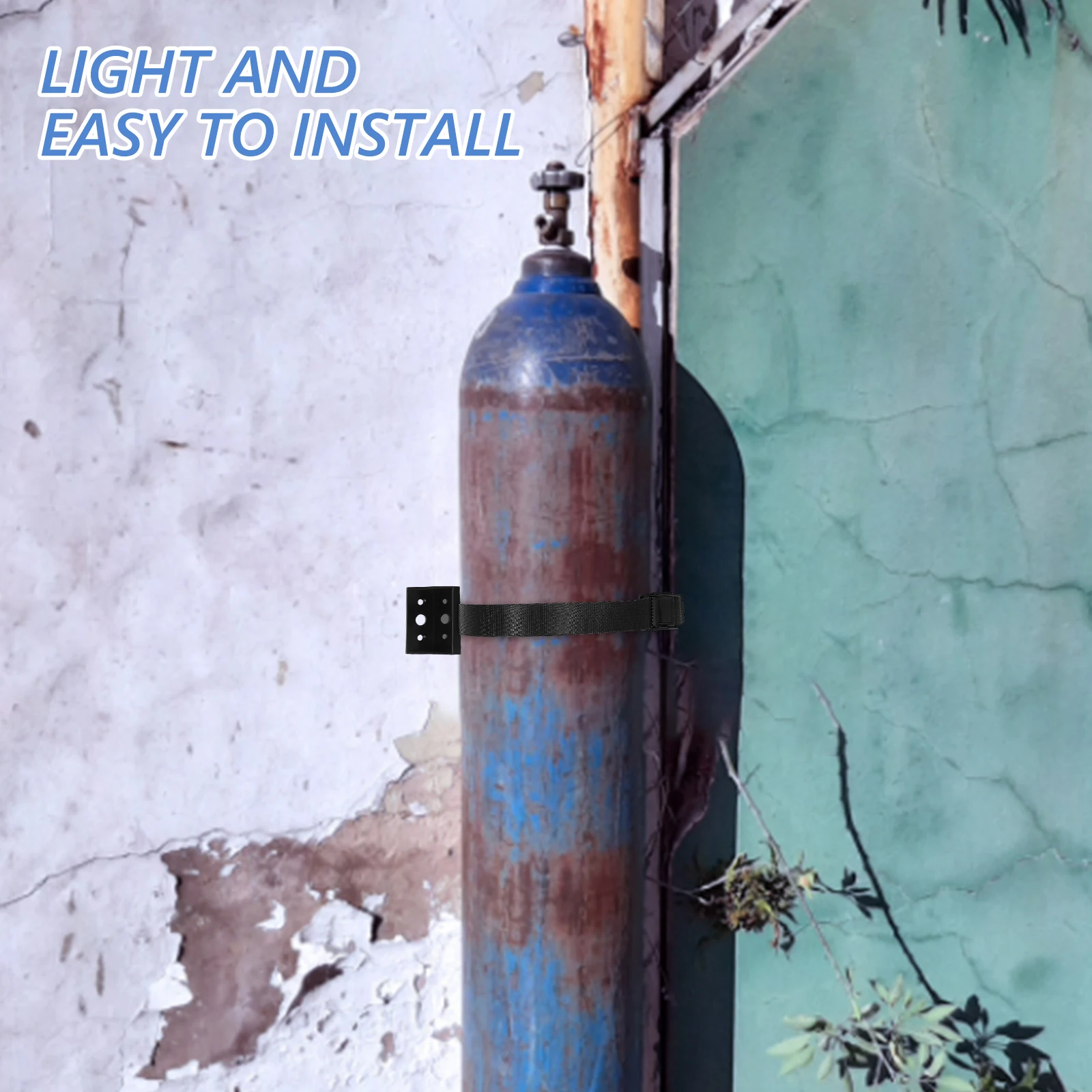 

Bottle Holder 40L Stand Black Iron Wall Mount Canister Hanging Gas Cylinder Rack Propane Tank Mount Welding Bottle Bracket