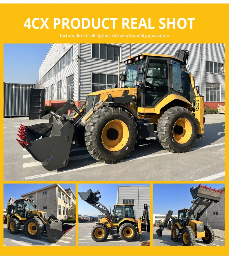 Customized Powerful 500HP Wheel Backhoe Loader With Large Capacity Fuel Tank And Reinforced Digging Arm For Continuous Operation