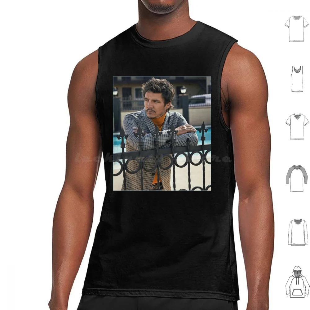 Pedro Pascal Tank Tops Print Cotton Pedro Pascal Pedro Pascal The Actor Din Djarin Javier Pe ? A Mando Baby Grogu