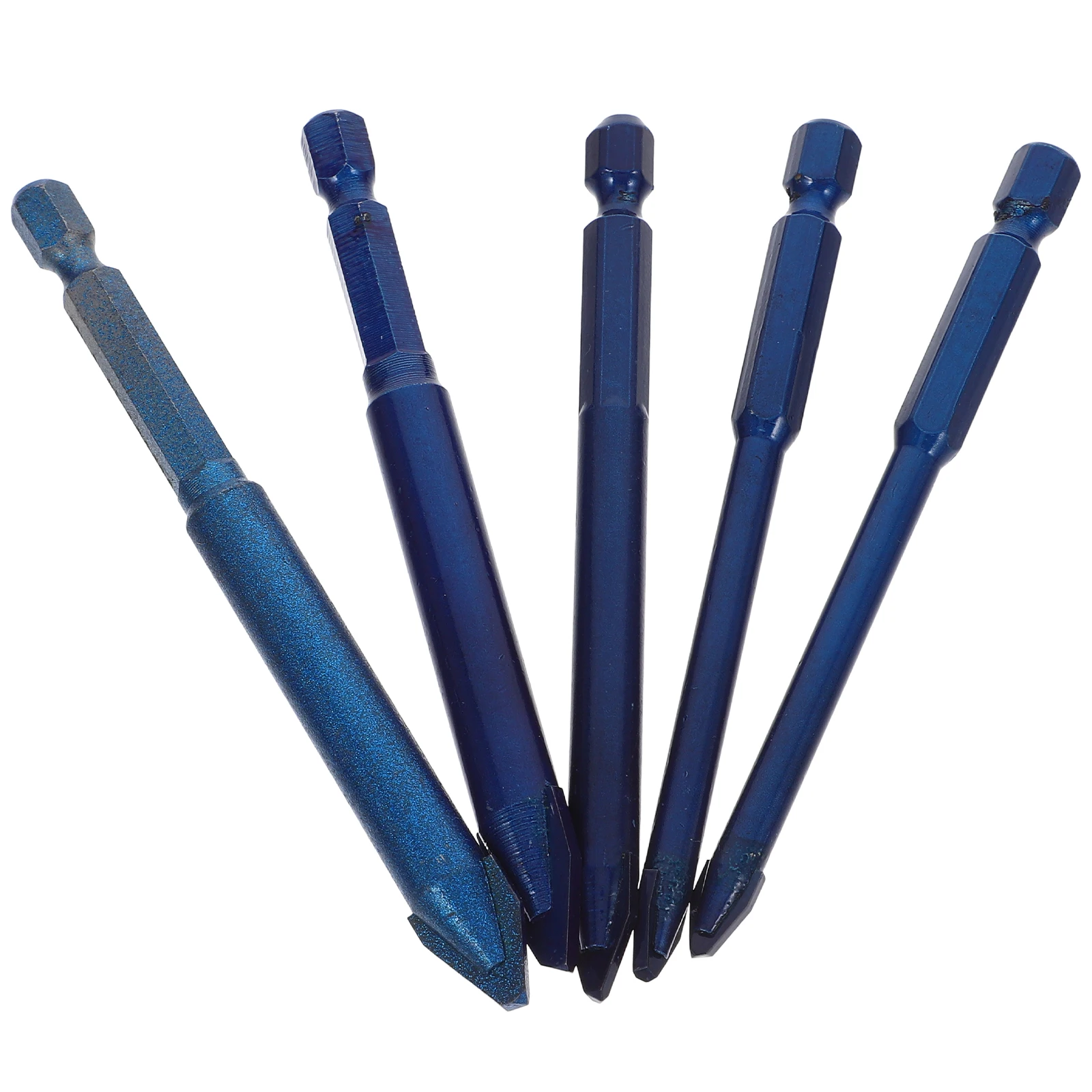 

5pcs Eccentric Drill Bit Set for Tiles Ceramic Glass Concrete High Strength Masonry Drill Bits Straight Handle
