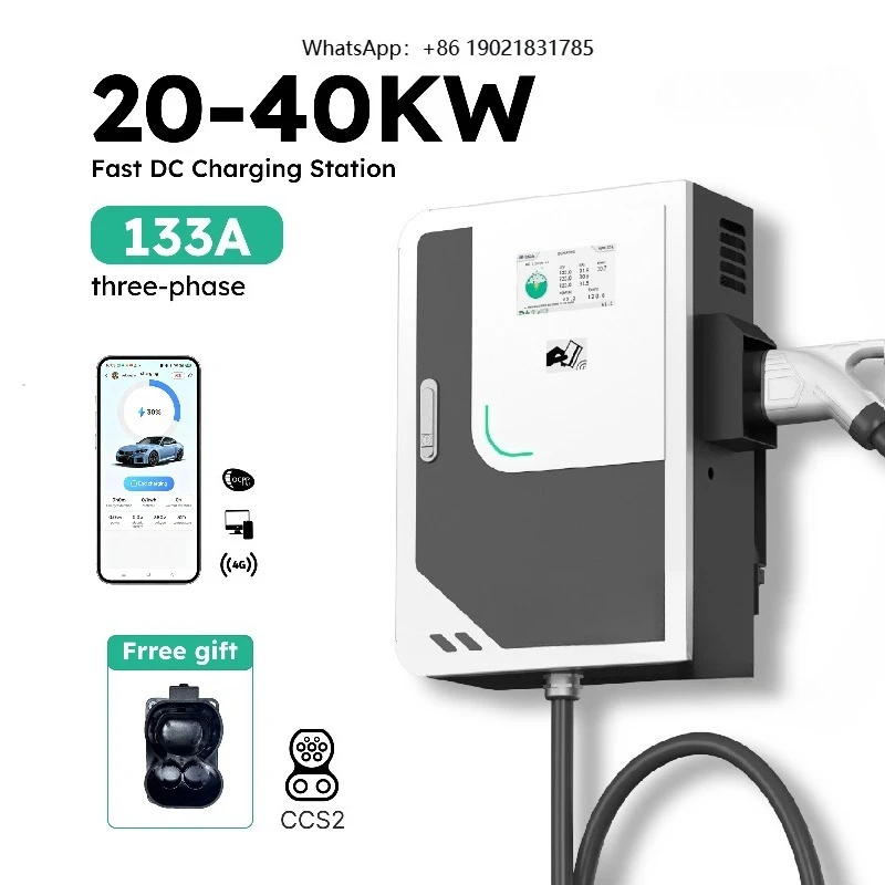 Penoda New 40KW DC EV Charger Commercial Public CCS2/GBT Fast Charging EV Station with Payment System OCPP1.6