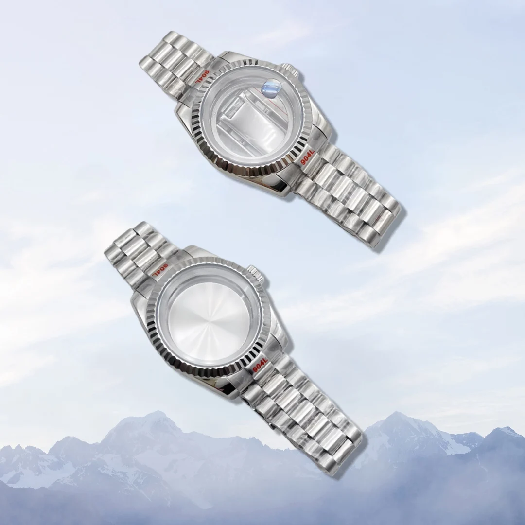 

NH35 Watch Case and Band Set 36/39MM NH35 Case for Datejust Nh35 Nh36 Nh34 Movement 28.5mm Dial Sapphire Glass Case and Strap