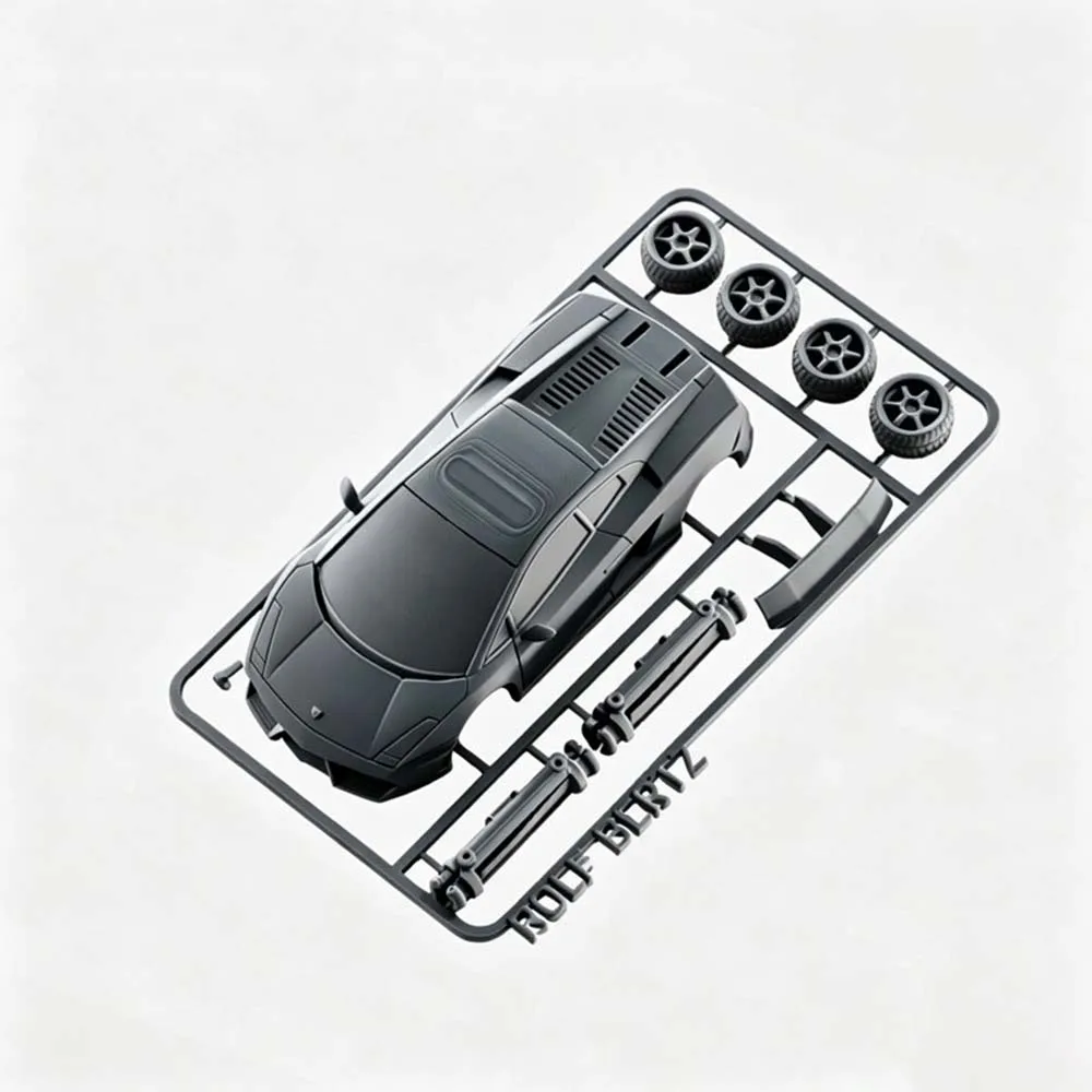 Unassembled Sports Car Model Kit DIY Assembly Racing Car Grey Model Toy for Hobby Collection Gift for Friends Desktop Ornaments
