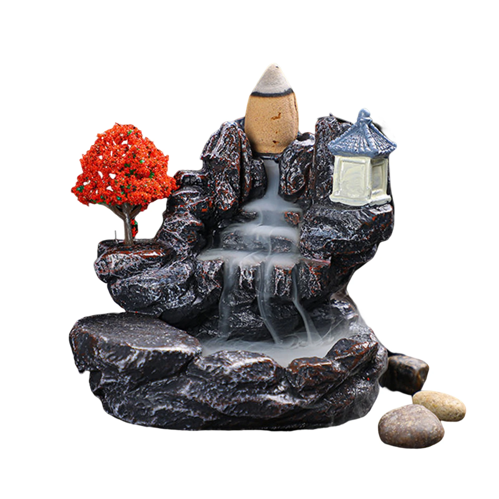 Waterfall Fireplace Backflow Aroma Smoke Backflow Incense Sandalwood Incense for Holiday Birthday Gift