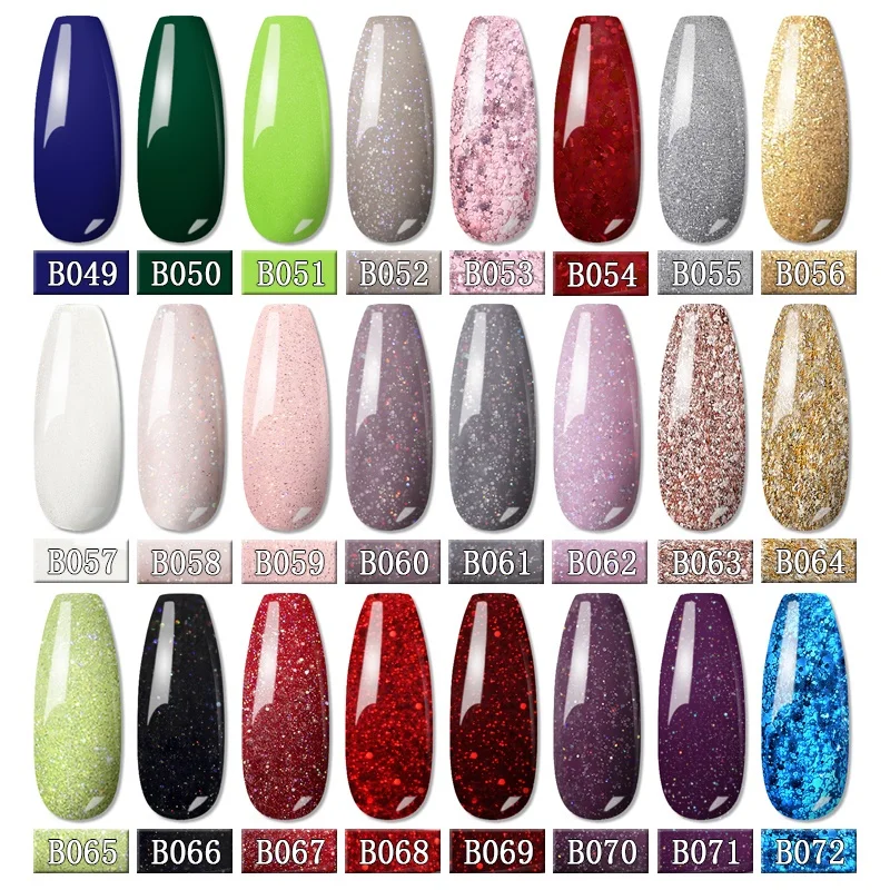 8ml UV Gel Nail Polish 81 Colour No Wipe Art Soak Off Phototherapy Varnish Peel Off Liquid Base Matte Top Coat