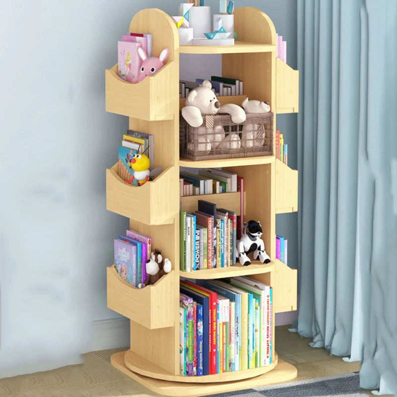 Magazine Racks Bookcase Vertical Tower Rotating Kawaii Low Mini Infant Bookcase Shelf Wall Mueble Almacenaje Portable Bookcase