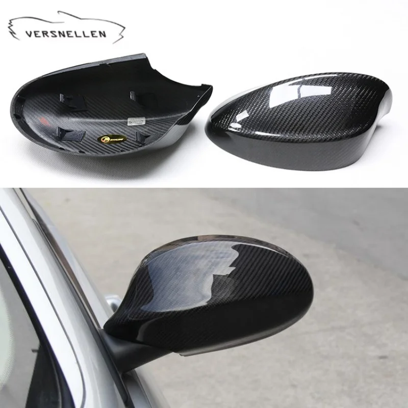 

E90 Pre-LCI Dry Carbon Fiber Side Mirror Cover for BMW 3 Series 4 Door E90 2005-2008 Replacement Rear Mirror Cover