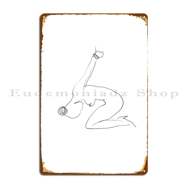 Bondage Erotic Line Art Metal Plaque Poster Rusty Wall Decor Living Room Iron Plaques Tin Sign Poster