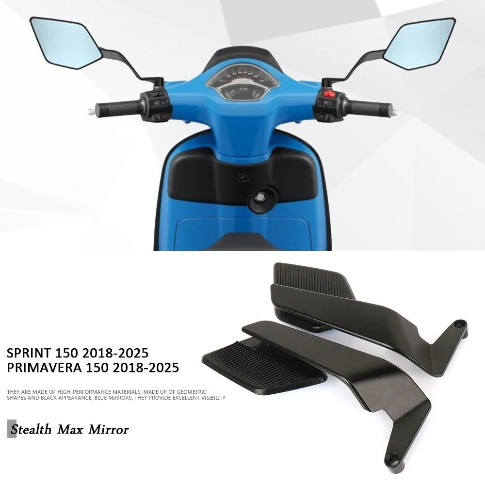 

Для Vespa Sprint 150 Primavera150 новые аксессуары для мотоциклов левое и правое зеркало заднего вида Stealth Max Sprint Primavera 2018-2025