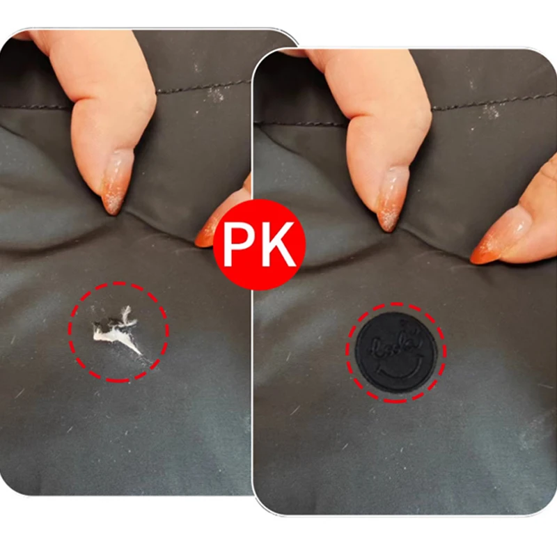 Kleidungsreparatur, waschbarer Patch, selbstklebende schwarze Patches für Daunenjacken, Hosen, T-Shirts, spurloser bestickter Stoff-Patch
