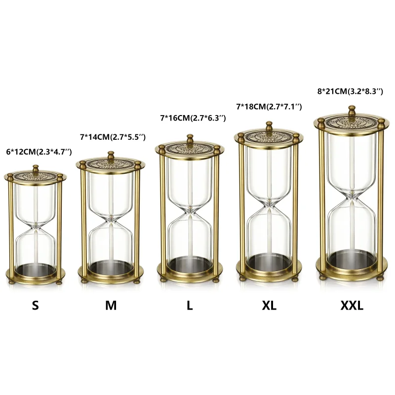 Homemade Hourglass Crown 1917 Sand Empty Bottle Timer Birthday Gift Creative Decor DIY Metal Sandglass Home Desktop Accessories