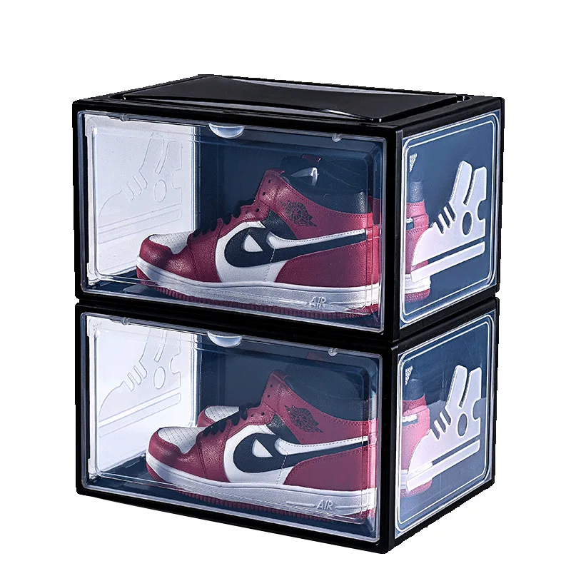 

Transparent Shoe Box Basketball Shoes Manipulatives Dustproof Storage Box Rigid Magnetic Model Cabinet Bedrooms Storage Supplies