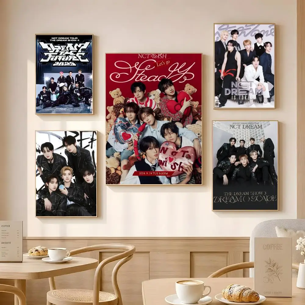 Band NCT DREAM Poster Poster Self-adhesive Art Waterproof Paper Sticker Coffee House Bar Room Wall Decor