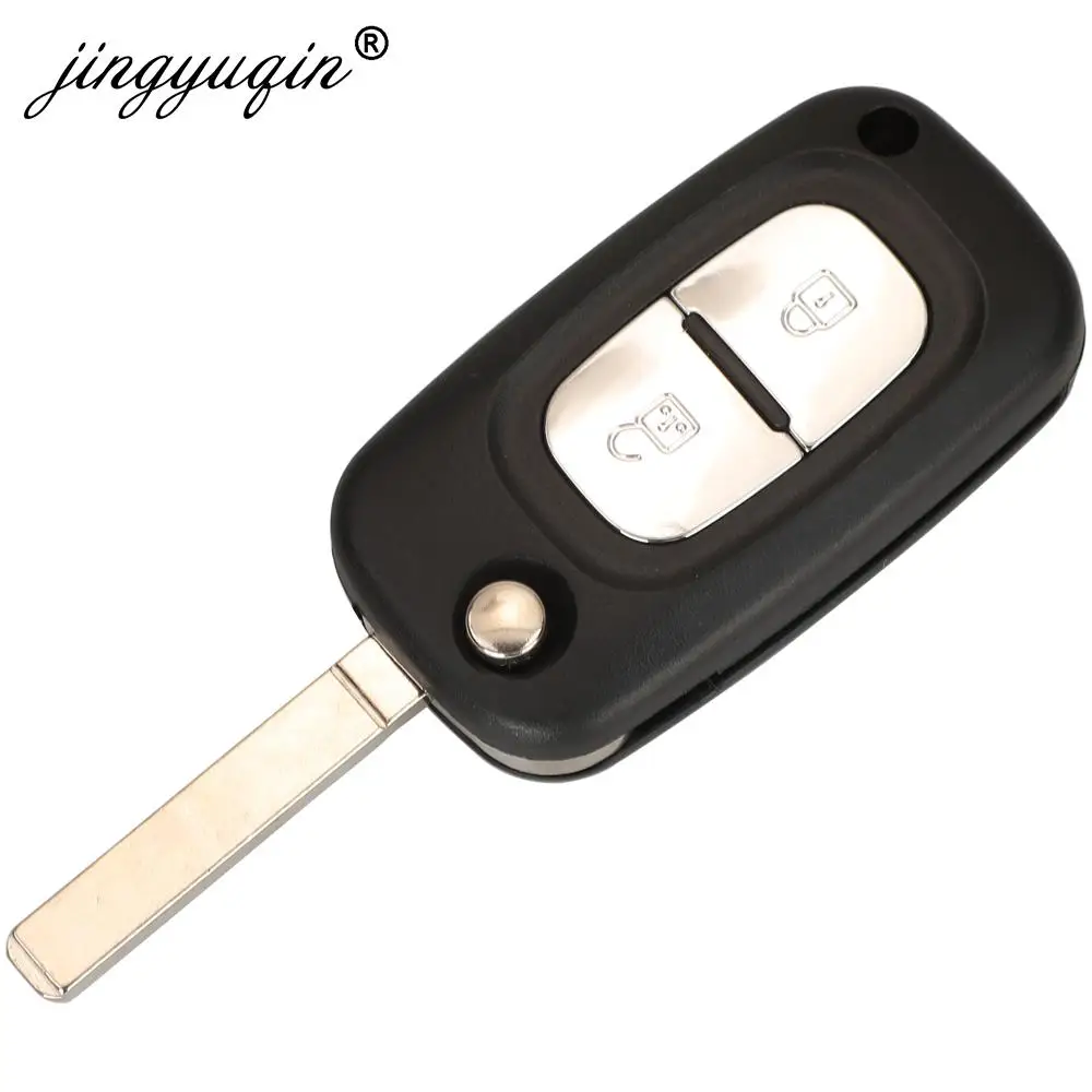 jingyuqin Flip Remote Key Fob 2/3 Buttons 433MHz ASK ID46 PCF7961 for for Mercedes Benz Citan 2012 - 2019 Smart W364