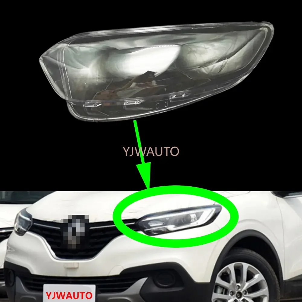 For Renault Kadjar 2016 2017 Headlight Cover Car Headlamp Lens Replacement Front Lampshade Glass Auto Shell