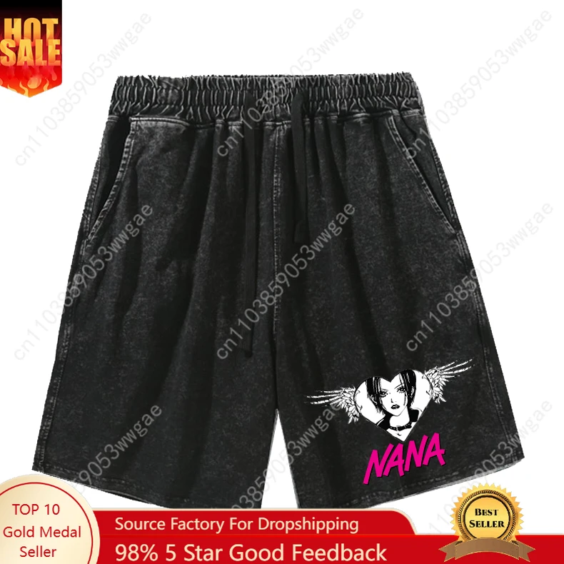 

NANA Shorts Mens Womans Teenagers Retro Short Pants Vintage Cotton High Quality Elastic Soft Beach Shorts Anime Customized Pant
