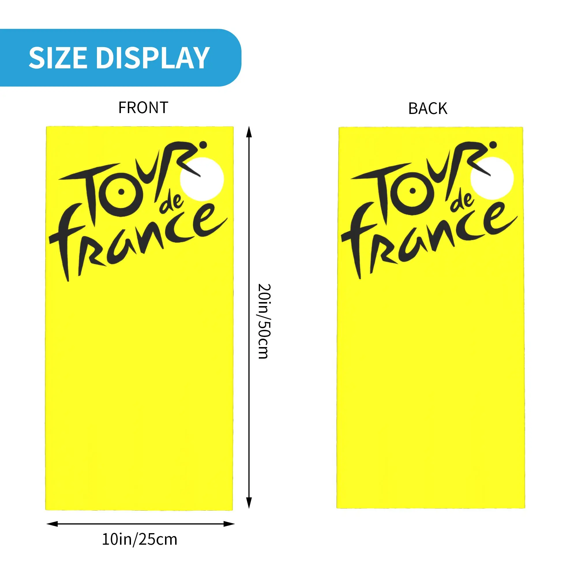 Custom France TDF Tour Bandana Neck Gaiter for Hiking Running Men Women Wrap Scarf Bicycling Balaclava Warmer