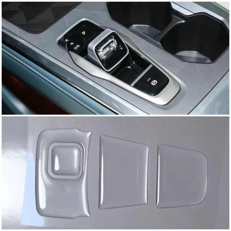For GAC Trumpchi GS3 2026 Handbrake Central Control Gear Button Protection Film Transparent Epoxy Interior Modification Supplies