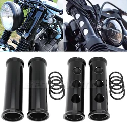 Motorcycle Upper Shock Absorber Front Fork Boot Slider Cover For Harley Sportster Iron 883 1200 Roadster Custom 2000-2023