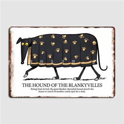 Hound Of The Blankyvilles With Caption Metal Sign Wall Mural Customize Garage Decoration Kitchen Tin Sign Poster