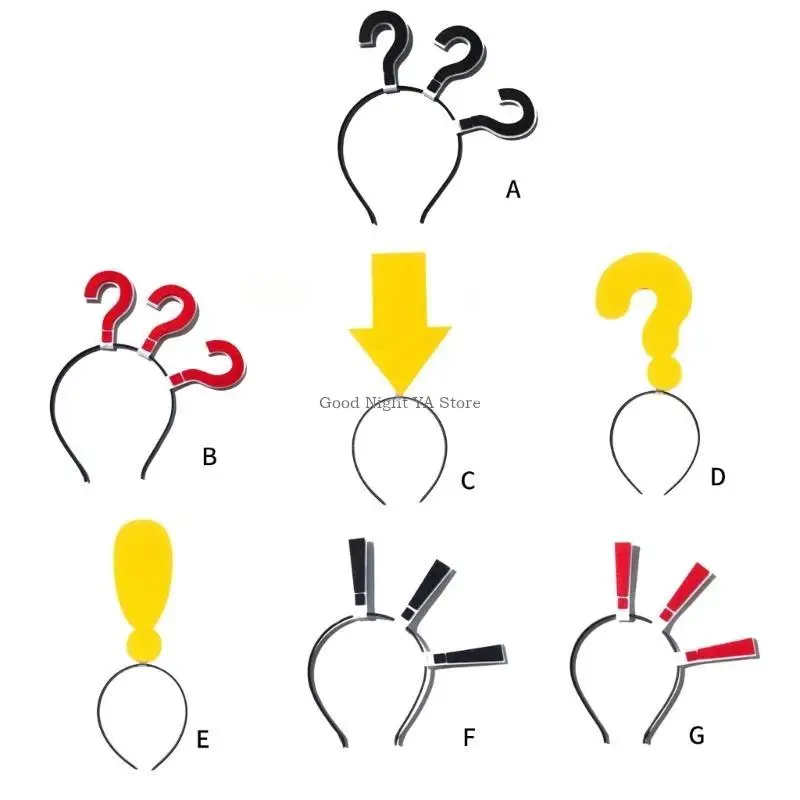 Exclamação unissex Mark Bandas cabelo atraentes para fotos fotos fotográficas