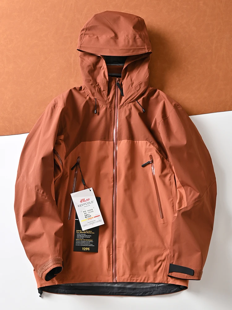 

Мужская уличная водонепроницаемая дышащая куртка-хардшелл с полной герметизацией швов, молодежная, модная, с длинными рукавами, свободного кроя, осенняя