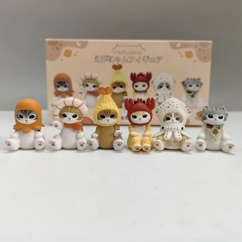 

1Pcs Mofusand Crab Cat Blind Box Cartoon Cute Sea Animal Cat Figures Ornaments Dolls Toy Fans Children Christmas Gifts Random