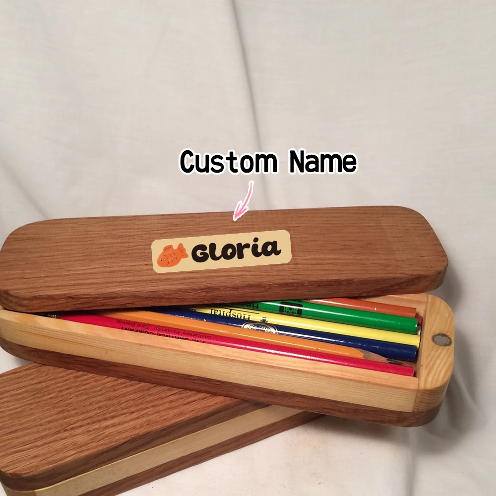 Custom clownfish Name Sticker,Transparent Waterproof Stickers for Kids,diy Name Labels for School Bag Bottles Pen Mug Uniform view 2