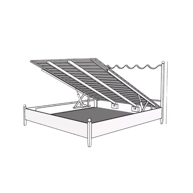 

North American black walnut double bed, Nordic full solid wood backrest master bedroom box bed, Japanese soft bag high bo