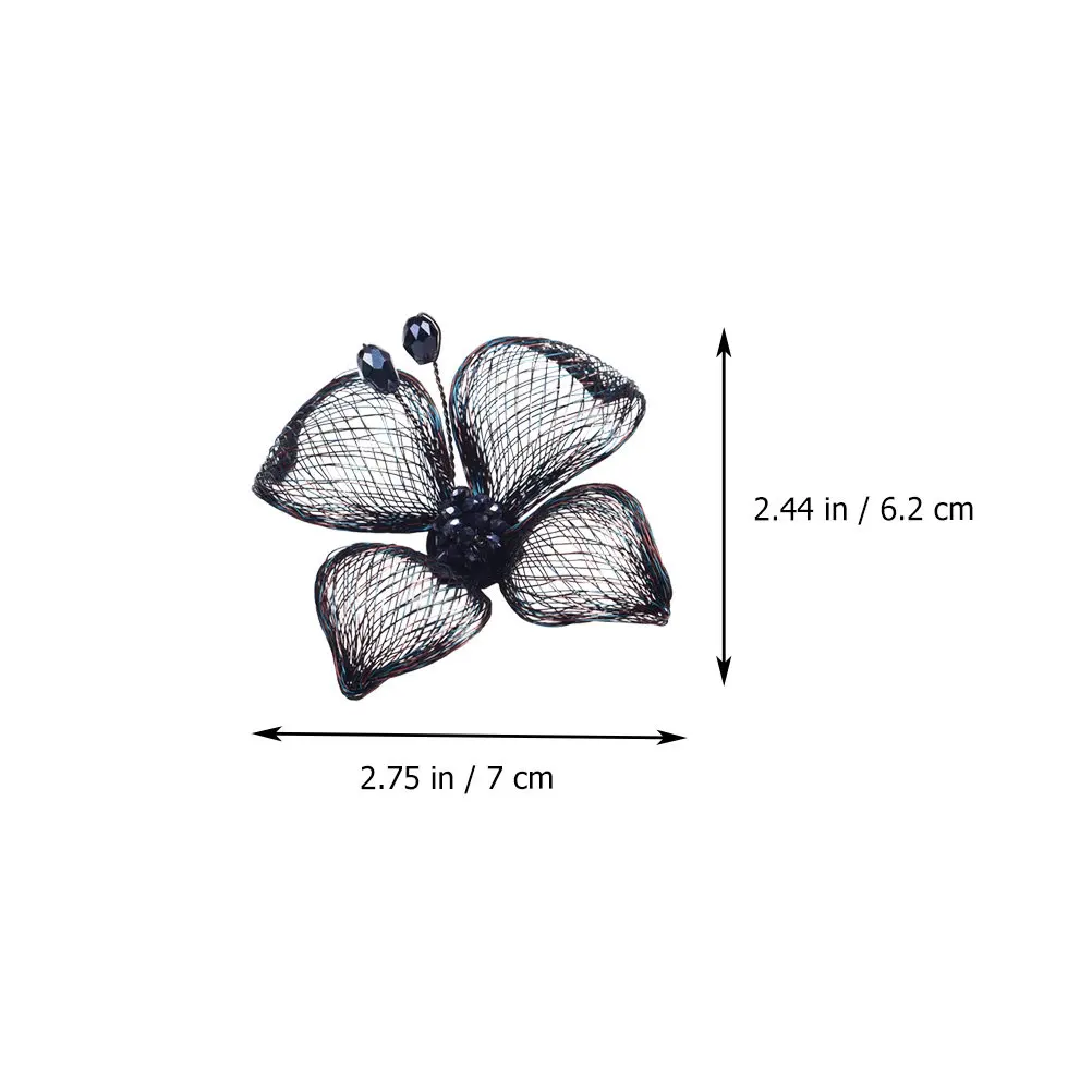 Flower-Style Metal Shoe Buckles for Women – Elegant High Heel Decorations, Copper Wire Design
