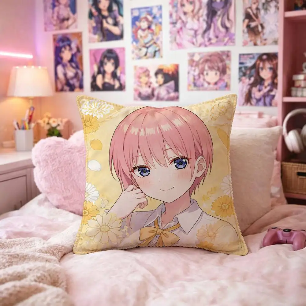The Quintessential Quintuplets Pillow Case Fashion Square Pillowcase Bedroom Sofa Room Ins Decoration Leisure