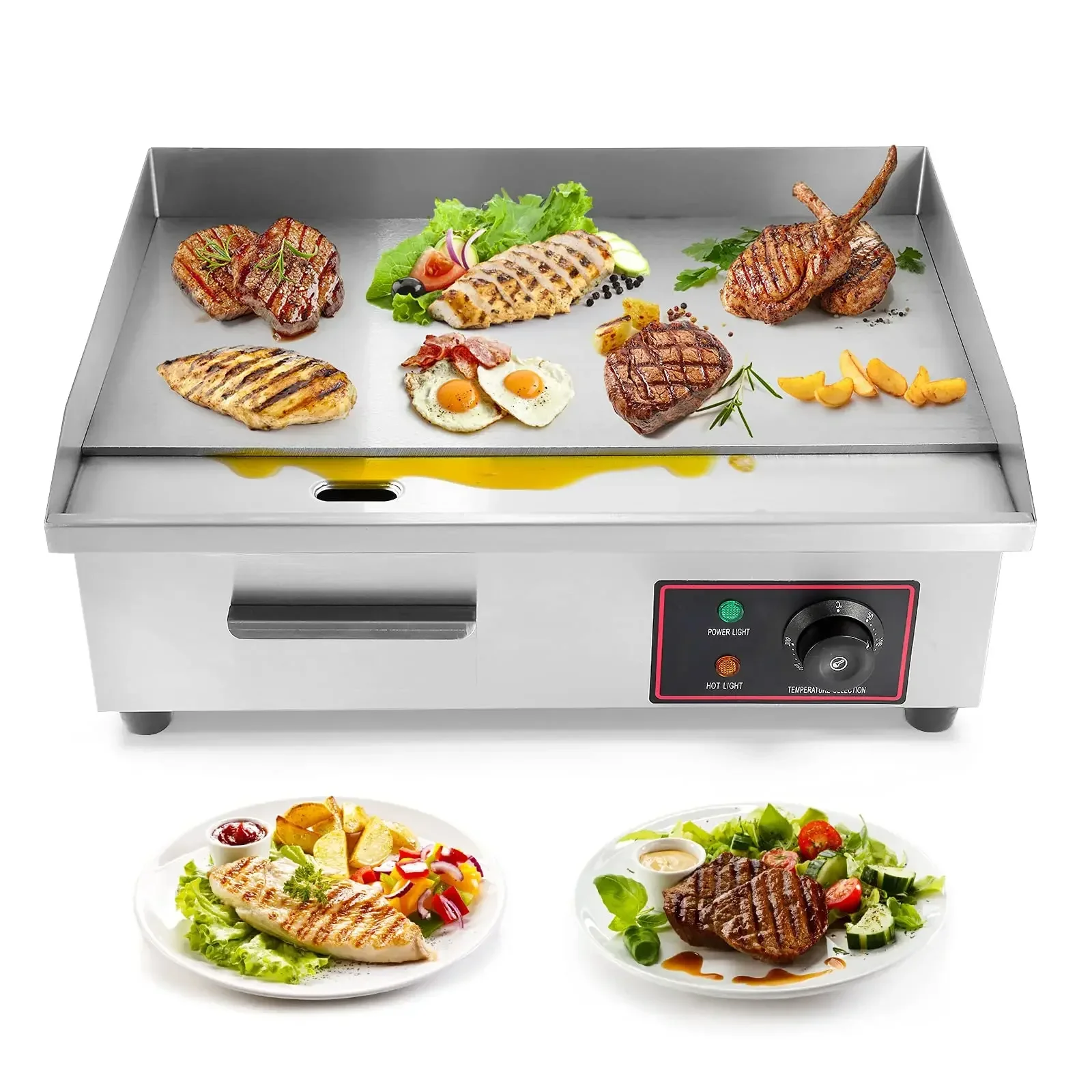 

Restaurant Counter Top Flat Plate Electric Grills Hamburger Electric Griddles