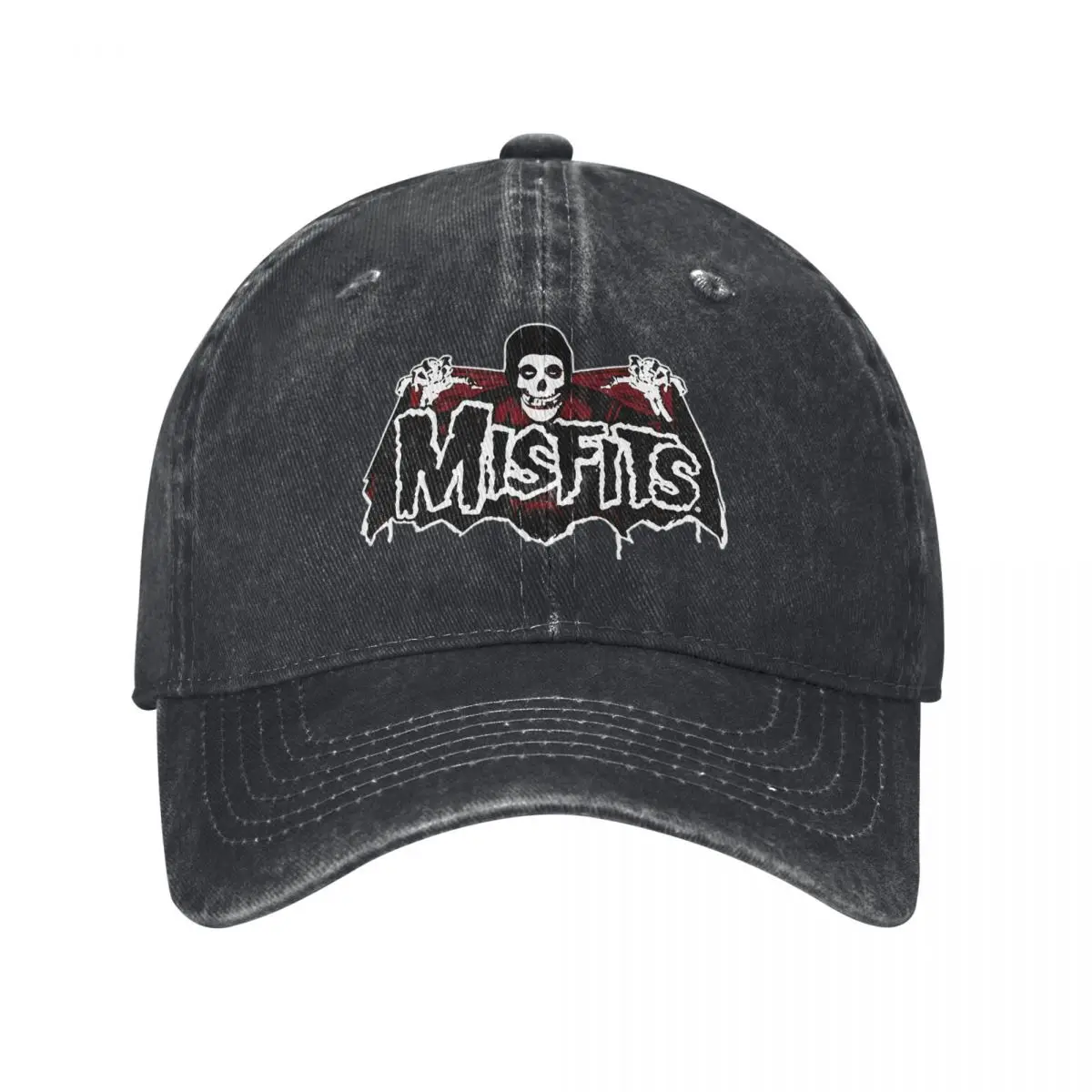 

Bat Skull Misfits Baseball Cap Unisex Style Distressed Washed Snapback Cap Danzig Heavy Metal Horror Spooky Skeleton Hats Cap