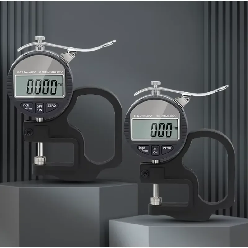 Digital Micrometer 0.01mm Precision Oil Resistant Touch Electronic Gauge Metric Imperial 0-12.7mm 0.5 Inch for Machining
