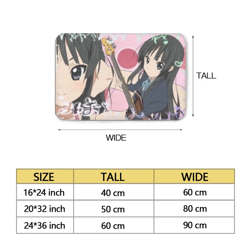 Home Carpet Rug Bathroom Japan Anime Kawaii New K ON! Mat Retro Multiple Choice Living Room Kitchen Non-Slip