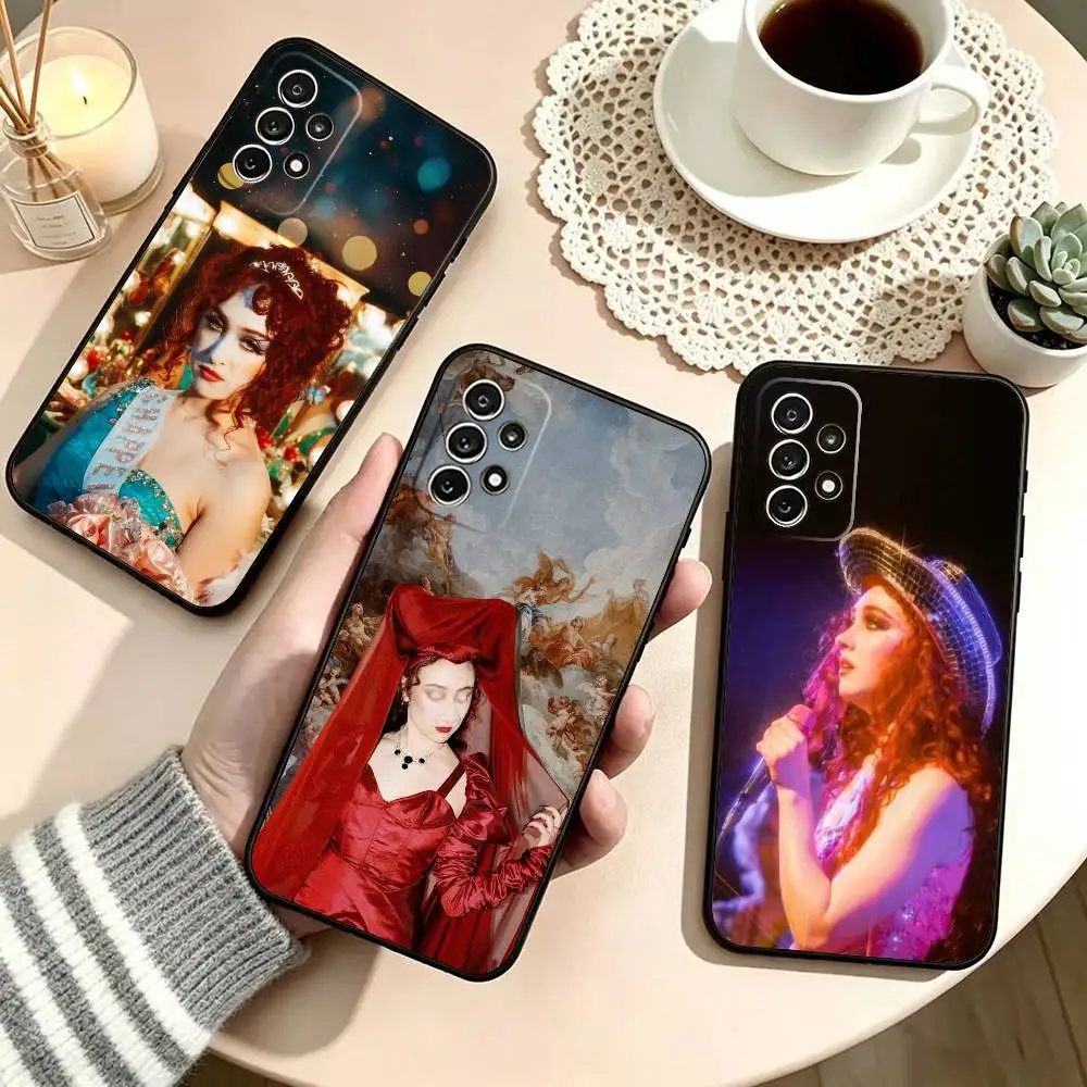Singer c-Chapell r-Roan Phone Case Black Silicone Soft For Samsung S25,S24,S21,S22,S23,S30,Ultra,S20,Plus,Fe,Lite
