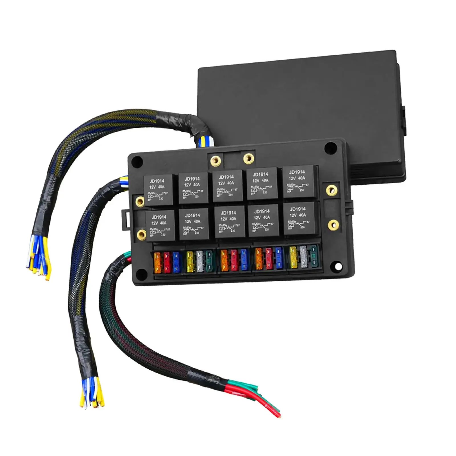 12V Fuse and Relay Box 15 Atc Ato Fuse Slots for Marine Yacht SUV