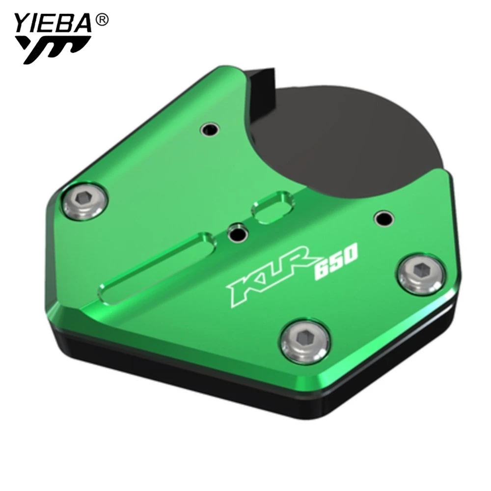 

For Kawasaki KLR 650 Motorcycle Foot Side Stand Extension Kickstand Enlarger Pad Support Plate KLR650 2008-2024 2023 2022 2021