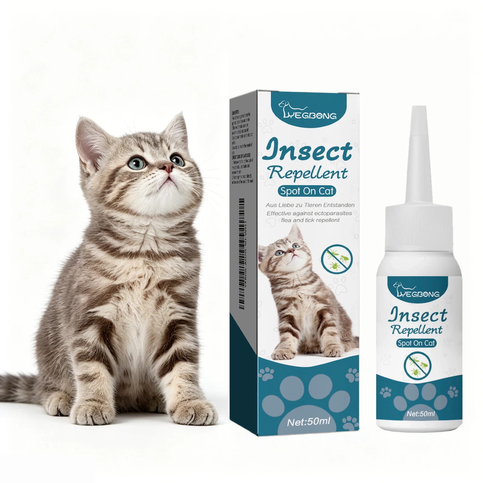 Pet Flea Killer Drops Cats Ticks Lice Mite Removal Dogs Ringworm Treatment Anti Fleas Relieve Itching Pet Anti Flea Tick Agent
