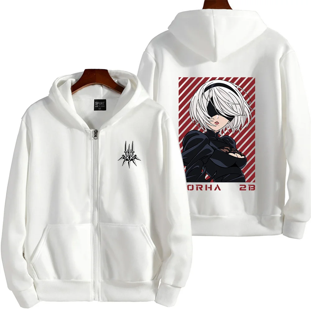 Game YoRHa No. 2 Type B 2B Print Hoodies Couple student street sports casual Hoodies