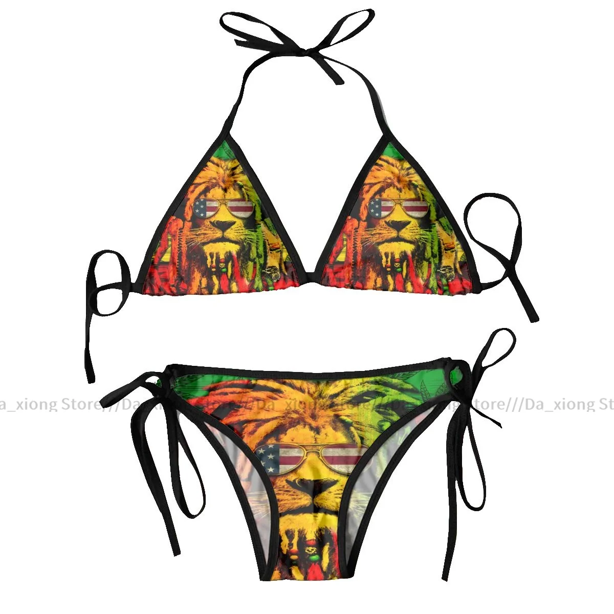 Sexy Women Bikini Swimsuit Jamaica Lion Swimwear Bathing Suit