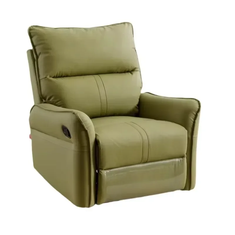 High-quality modern recliner green synthetic leather stretchable foldable massage chair, suitable for physical life