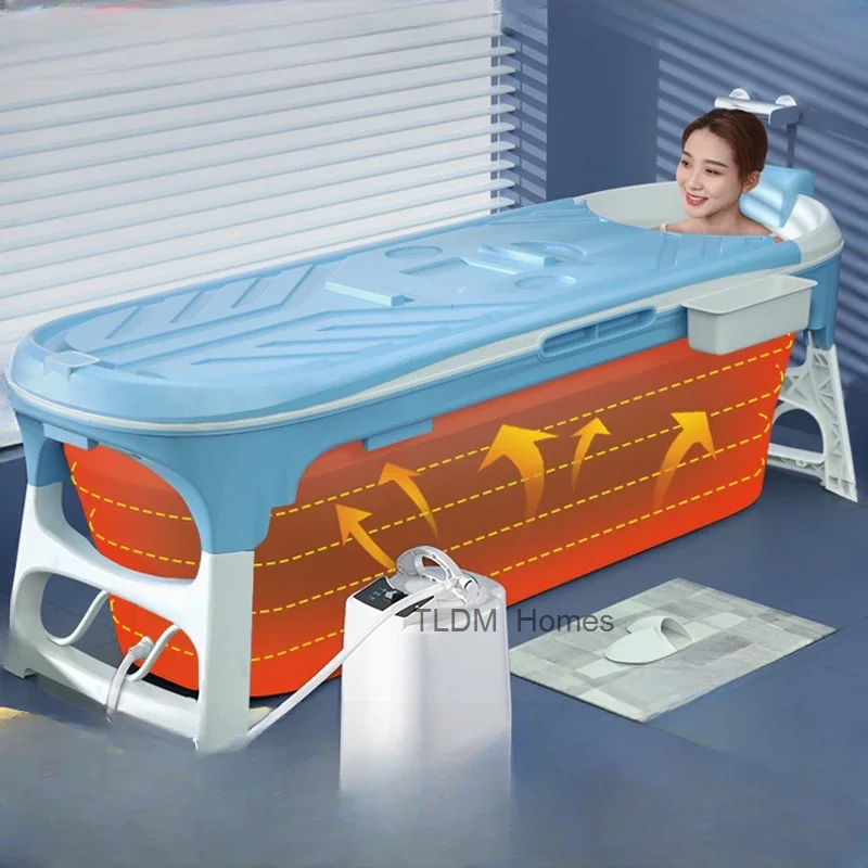 Portable Bathtub Adults Inflatable Pool Folding Hot Tub Outside Adult Bath Pedicure Foot Ice Half Lavacabezas Body Toilet Spa