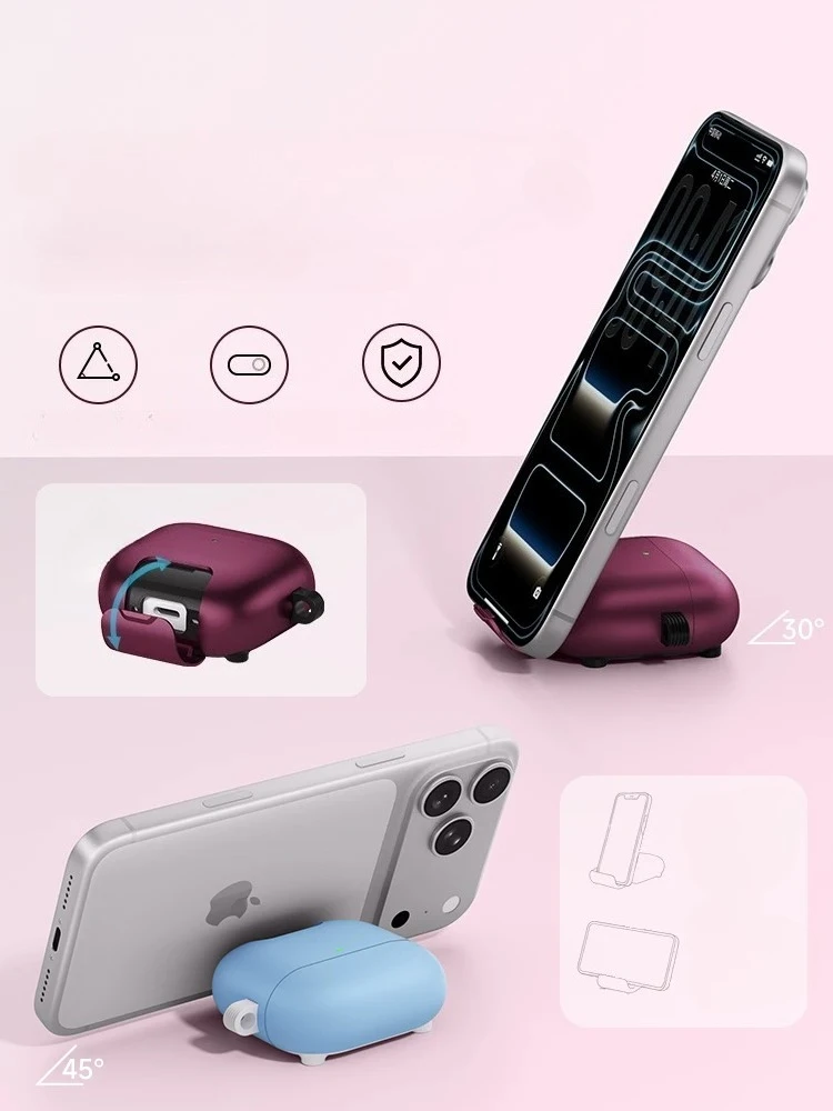 2026 for AirPods 5 4  Pro3 MagSafe Case Magnetic Lock Design[Built-in Phone Stand]Anti-Scratch Case for AirPod Pro3 Hard Case