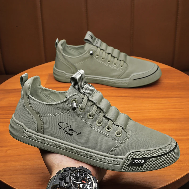 

Лето-Осенние кроссовки, мужские удобные дышащие повседневные туфли из ледяного шелка, легкие прогулочные мужские кроссовки на плоской подошве для бега