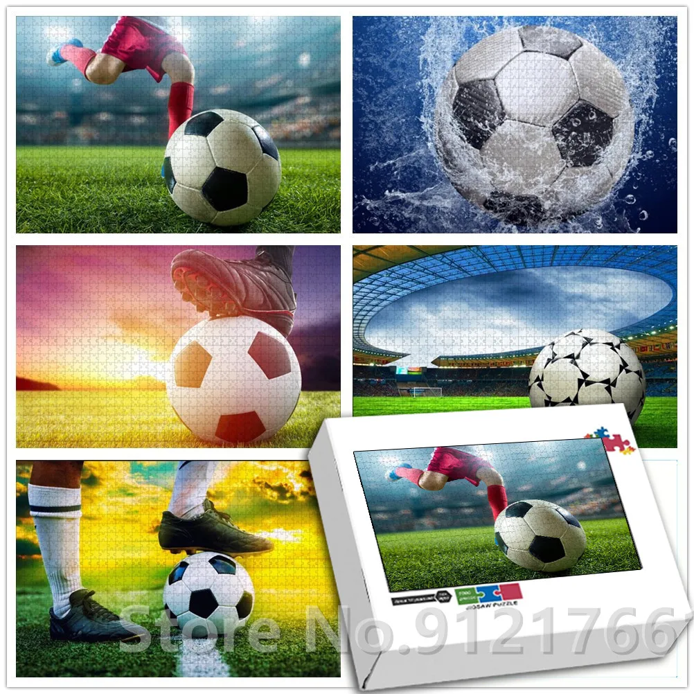 Football Sport Puzzle Jigsaw 300/500/1000 Pieces Family Gaming Decompress Educational Paper Puzzle for Adult Children Toys Gifts